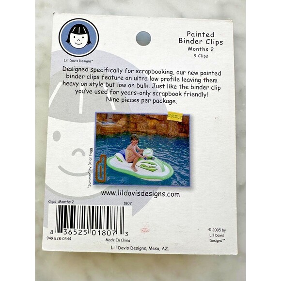 NEW Lot of 4 Scrapbook Embellishments & Clips- Christmas Winter & Months of Year - Picture 13 of 15